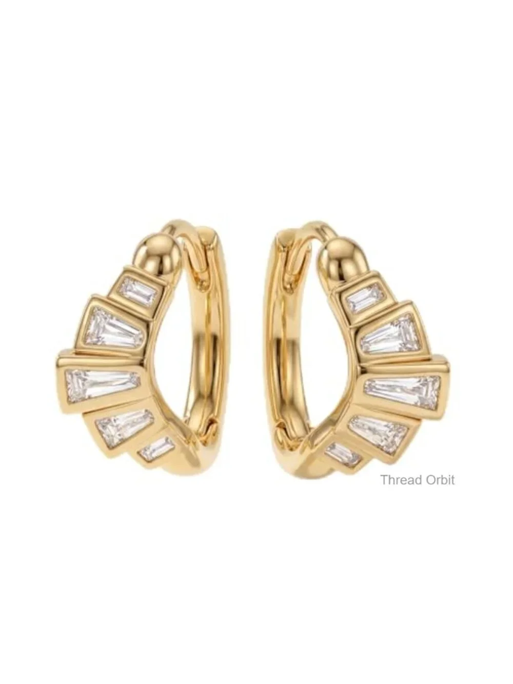 Gold Plated Huggie Hoop Earrings Small Hypoallergenic Everyday Jewelry